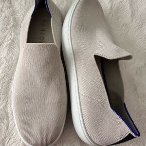Rothy's Cream Slip-On Loafers with Elastic Panels